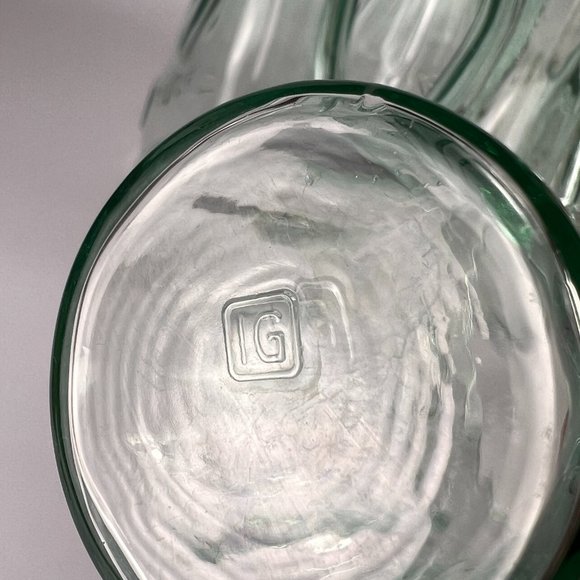 Vtg Coca Cola Coke Green Embossed Bell Shaped Juice Glasses Collectible Lot of 6 - Picture 12 of 14